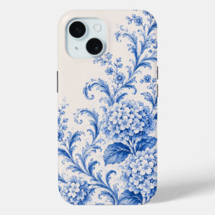 Blue Chinoiserie Hydrangea Phone Case