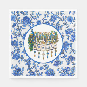 Blue Chinoiserie Mahjong Napkins