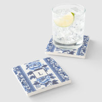 Blue Chinoiserie Monogram