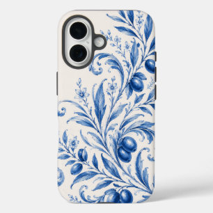 Blue Chinoiserie Olive Branch Phone Case