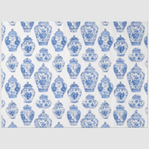 Blue Chinoiserie Pattern Tissue Paper
