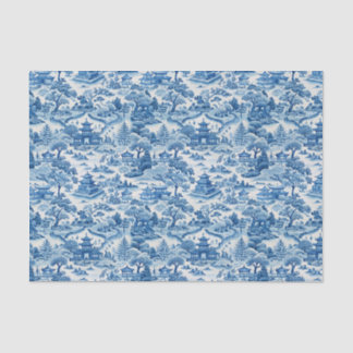 Blue Chinoiserie Porcelaine chinese Tissue Paper
