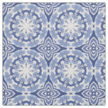 Blue chinoiserie repeat circle decorator pattern fabric