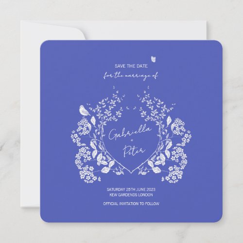 Blue Chinoiserie Save The Date