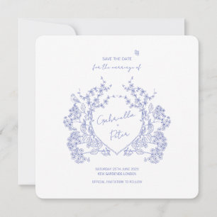 Blue Chinoiserie Save The Date