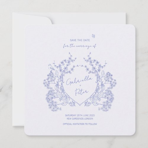 Blue Chinoiserie Save The Date