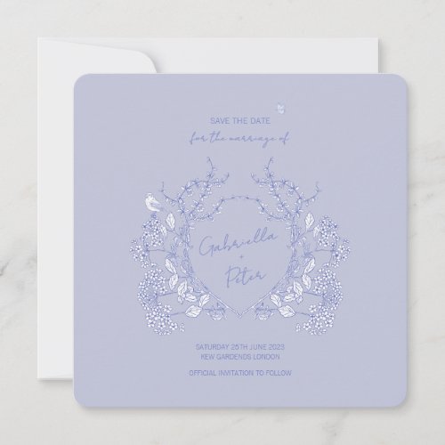 Blue Chinoiserie Save The Date