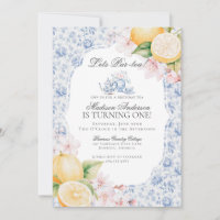 Blue Chinoiserie Tea Party Birthday Toile