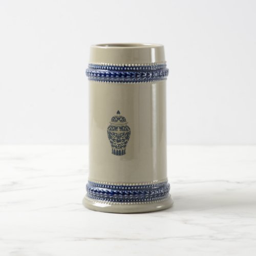 Blue Chinoiserie Temple Jar Apron Beer Stein
