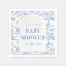 Blue Chinoiserie Toile de Jouy Baby Shower