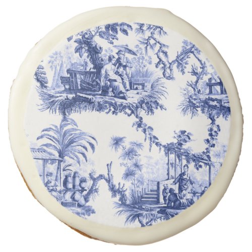 Blue Chinoiserie Toile Sugar Cookies