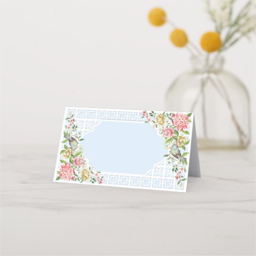 Blue Chinoiserie Trianon Place Card