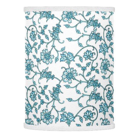 Blue Chintz Lamp Shade (Left)