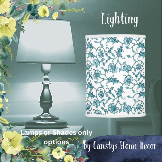 Blue Chintz Lamp Shade