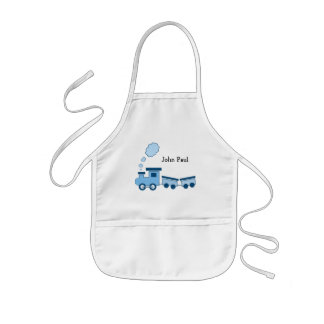 Blue Choo Choo Train Kids' Apron
