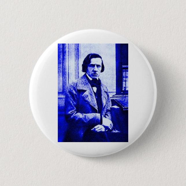 Blue Chopin Button (Front)