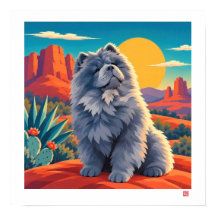 Blue Chow Chow | SAVOR THE JOURNEY Art Print