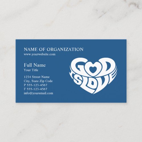 Blue Christian Church Pastor  Religious Ministry Appointment Card