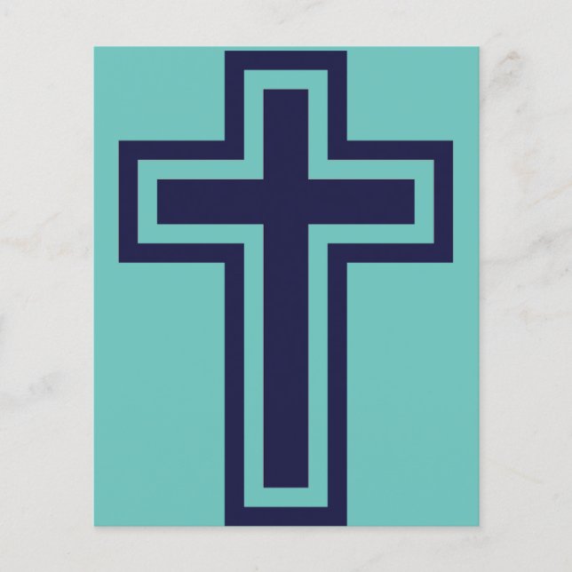 Blue Christian cross different variants (Front)