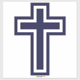 Blue Christian cross different variants Sticker