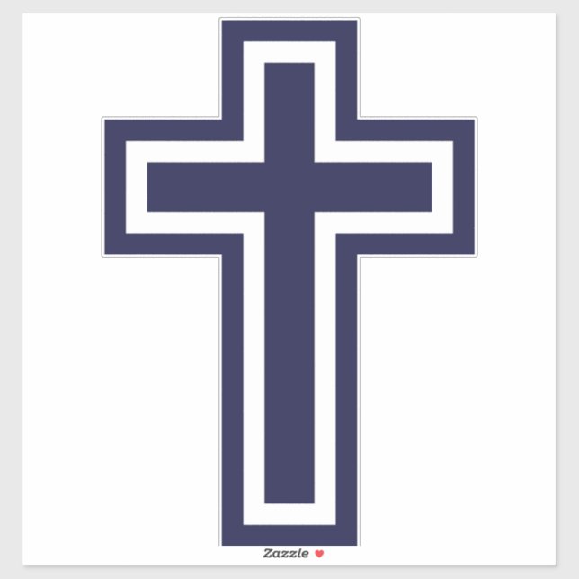 Blue Christian cross different variants Sticker (Sheet)