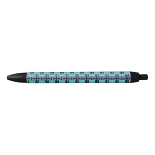 Blue Christian Cross Minimalist Faith Art Pen