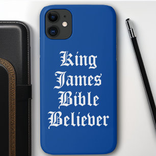 Blue Christian Faith King James Bible Believer iPhone 11 Case