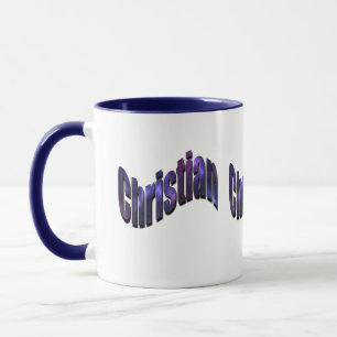 Blue Christian Name Logo, Mug
