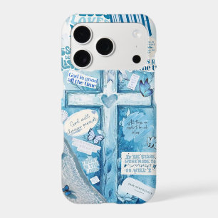 Blue Christian Scripture Collage Phone Case