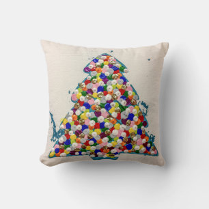 Blue Christmas 16 x 16 Poly Throw Pillow