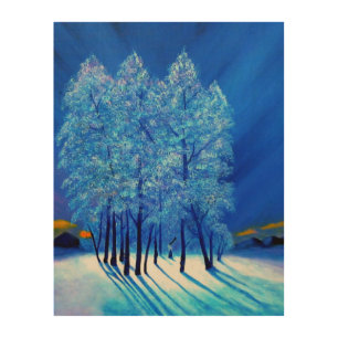 Blue Christmas # 1 Wood Wall Art