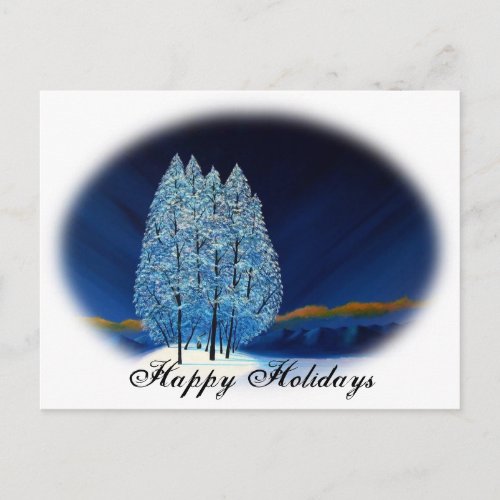 Blue Christmas 6 Holiday Postcard