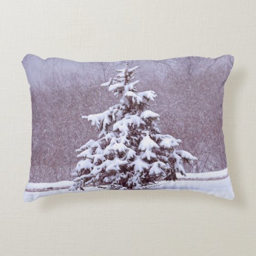 Blue Christmas Accent Pillow