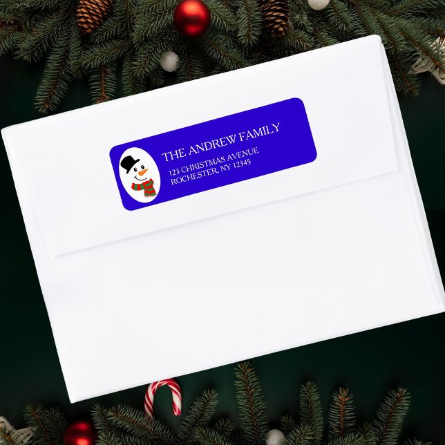 Blue Christmas Adress Label (Creator Uploaded)