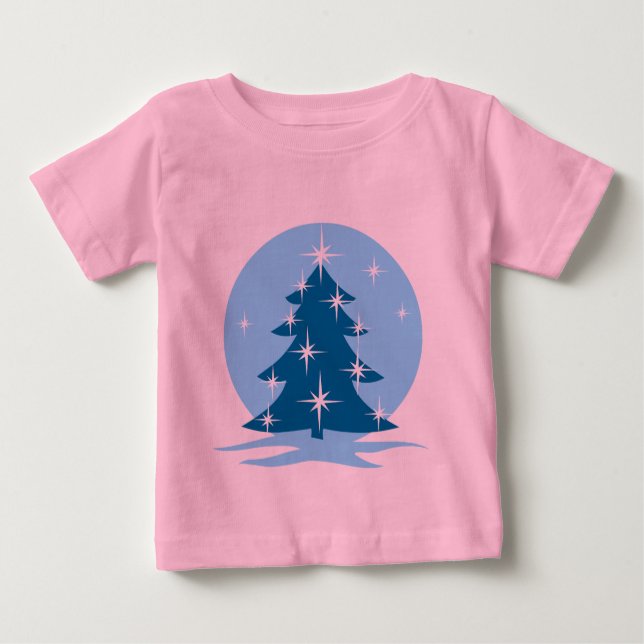 Blue Christmas Baby T-shirt Holiday Classic Tee (Front)