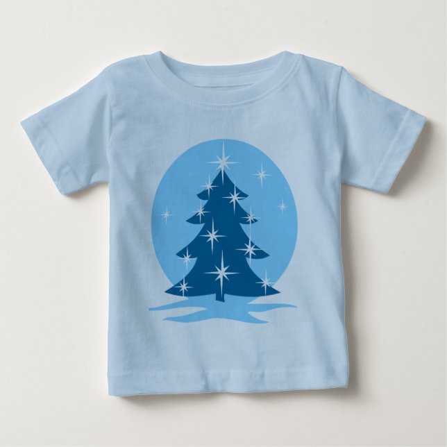 Blue Christmas Baby T-shirt Holiday Classic Tee (Front)