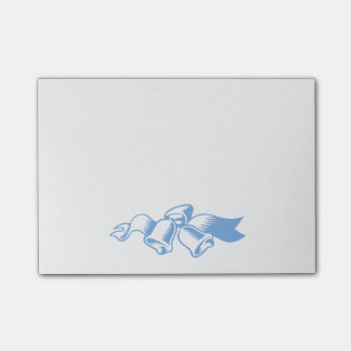 Blue Christmas Bells Sticky Notes