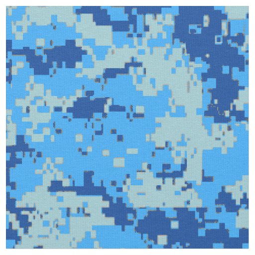 Blue Christmas - Blue Camouflage Fabric