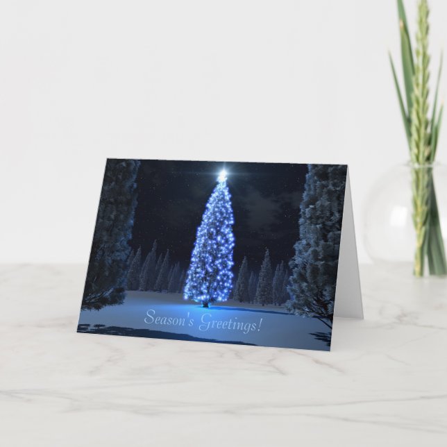 Blue Christmas Card (Front)