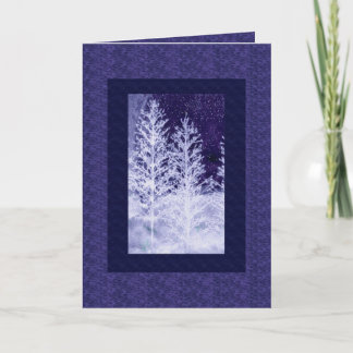 Blue Christmas Card