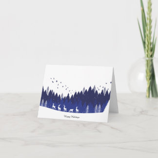 Blue Christmas Card