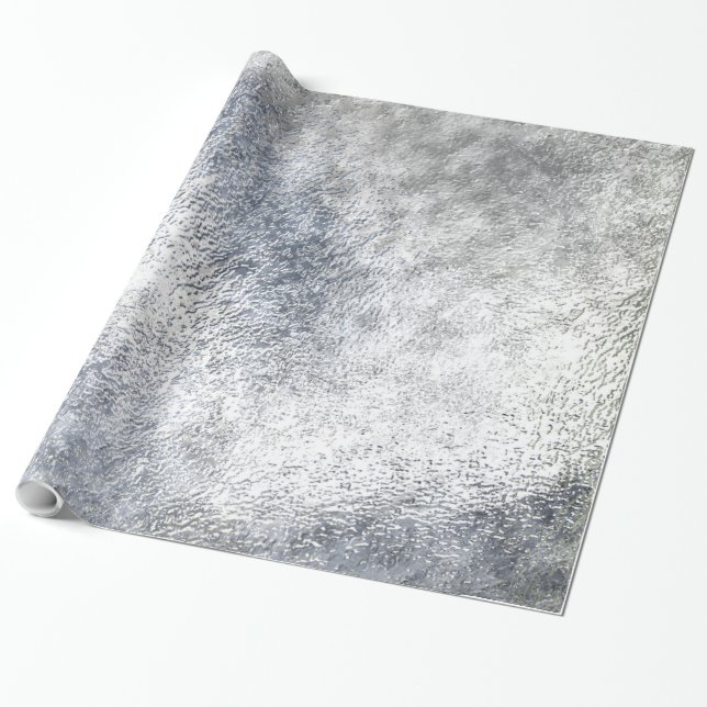 Blue Christmas Collection Wrapping -Frosted glass Paper (Unrolled)