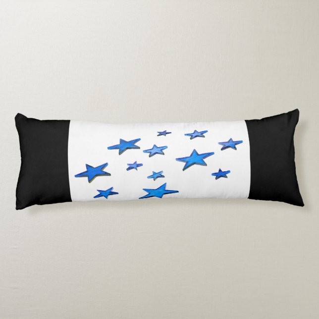Blue Christmas Decorations Body Pillow (Back)