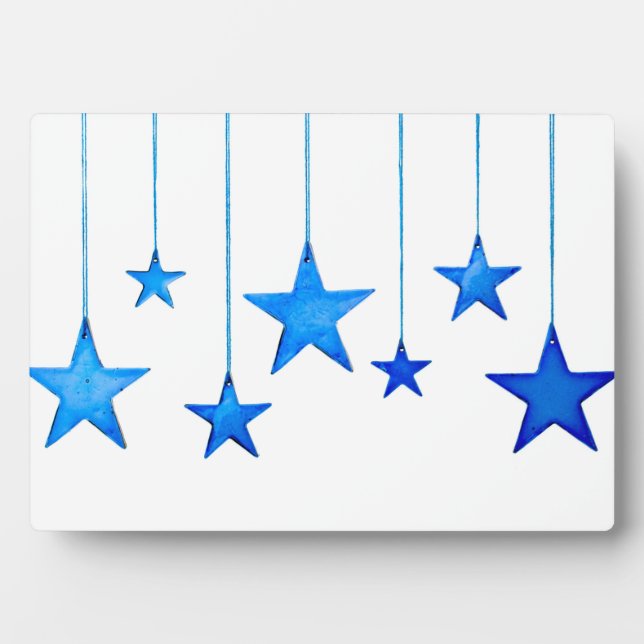Blue Christmas Decorations Plaque (Front)