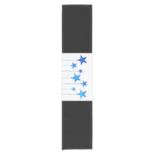 Blue Christmas Decorations Short Table Runner