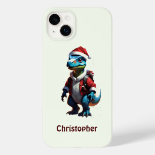 Blue Christmas dinosaur Case-Mate iPhone 14 Plus Case