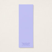 Blue Christmas Fairy Bookmark (Back)