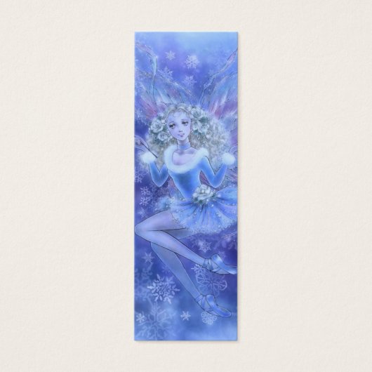 Blue Christmas Fairy Bookmark (Front)