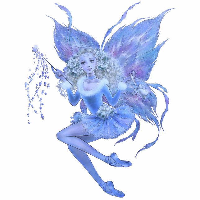Blue Christmas Fairy Ornament (Front)
