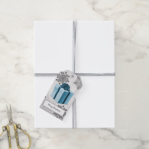 Blue Christmas Gift Holiday Gift Tag